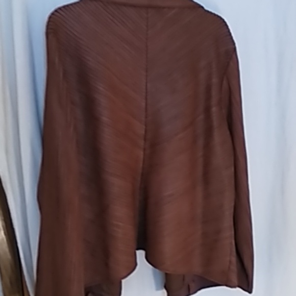 LaneBryant brown leather jacket 18/20 - Picture 6 of 7